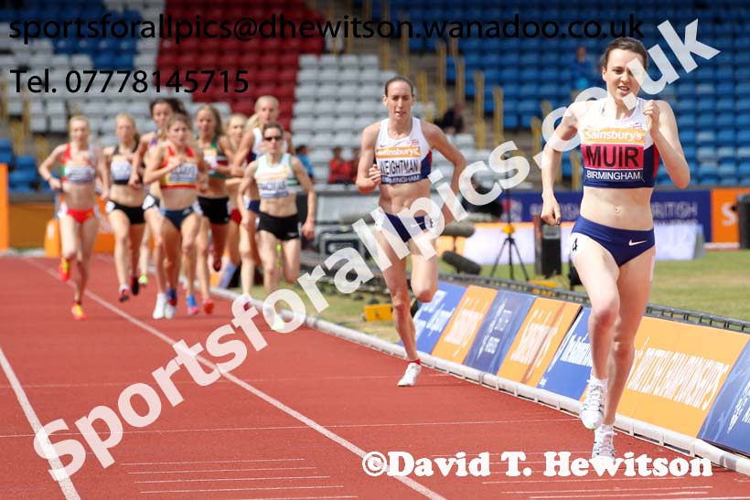 Womens 1500 metres, Sainsbury's British Champs, Alexander Stadium, Birmingham. Photo: David T. Hewitson/Sprts for All Pics